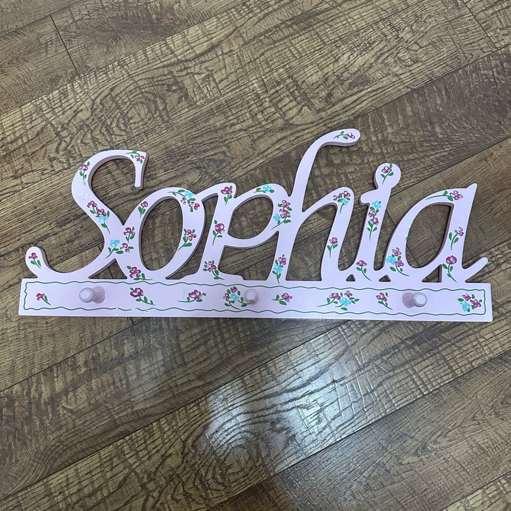 Floral Pink Wall Decor Hook